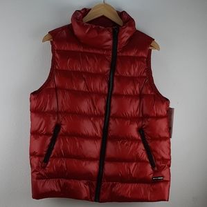 DKNY sport sleeveless red jacket XL